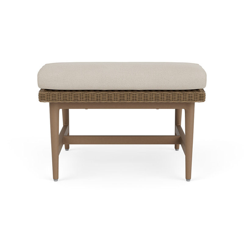 Cascade Outdoor Ottoman, Fawn, Sandberg Flax