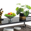 Chariot-bar d'extérieur en osier avec roulettes et plateau en verre, table de service à roulettes en rotin pour terrasse, jardin et bord de piscine | Idée de cadeau