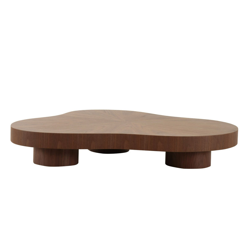 Gereld - Table basse moderne en noyer