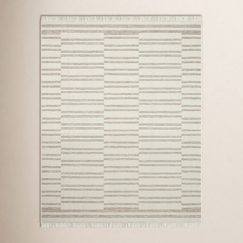 Malibu Brown/Beige Indoor / Outdoor Area Rug, Rectangle 7'8" x 10'