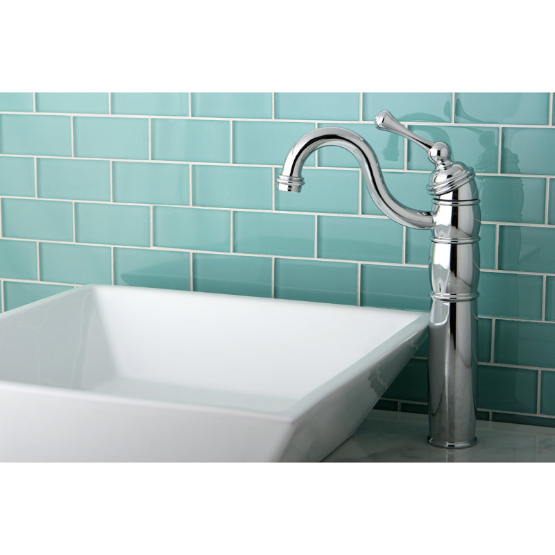 Robinet pour vasque à poignée simple 1 trou Kingston Brass Heritage, Chrome poli