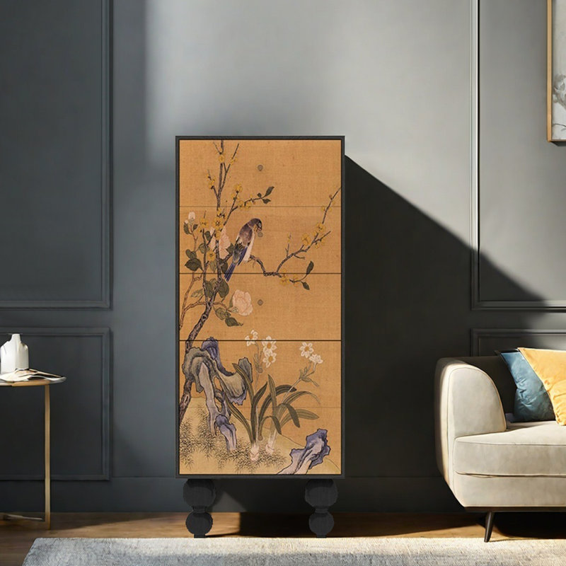 Armoire de rangement de style Wabi-sabi