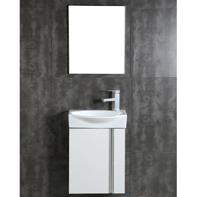 Ensemble de meuble-lavabo simple mural 16 "avec miroir Rafferty