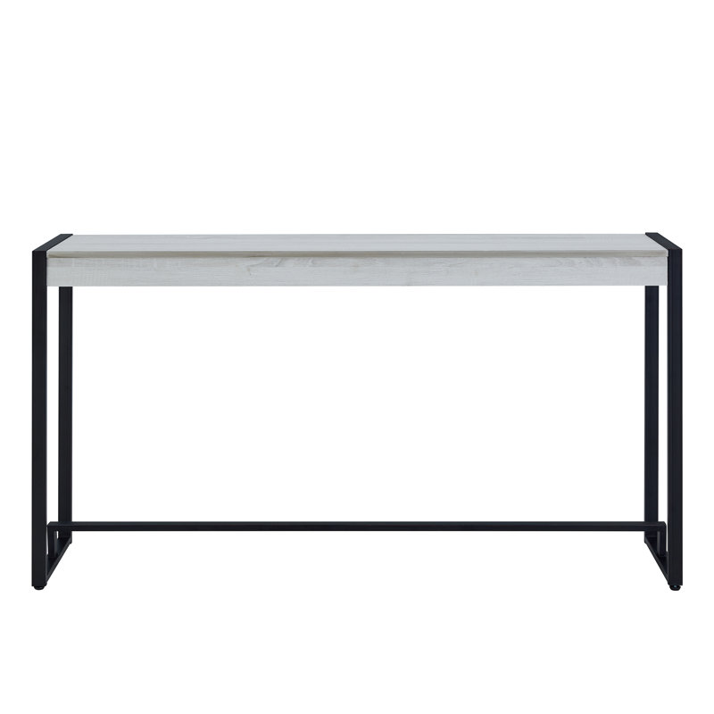 Hermosillo 54'' Console Table, Black, Distressed White