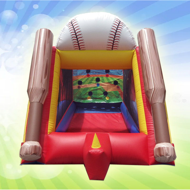 9' x 17' Inflatable Baseball with Balls and Air Blower