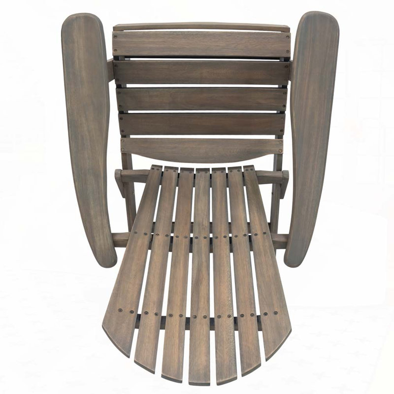 Outdoor Wood Adirondack Chair, Gray