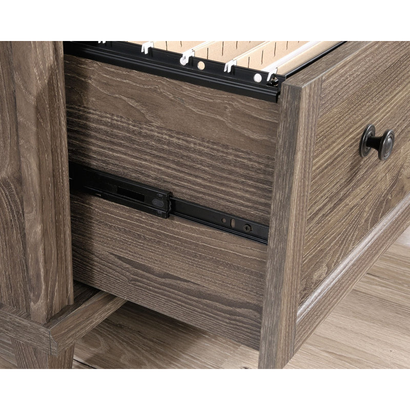 Commode décorative 2 tiroirs Hammond, Gris, H 29,961 po x l 32,874 po x P 20,551 po