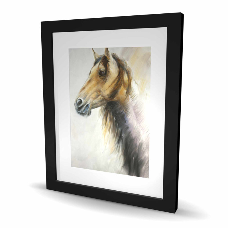 Impression d'un cheval sauvage encadré - Western Home Decor Art