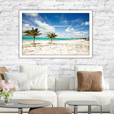 «Palms and Kites», reproduction de photo sur acrylique encadrée