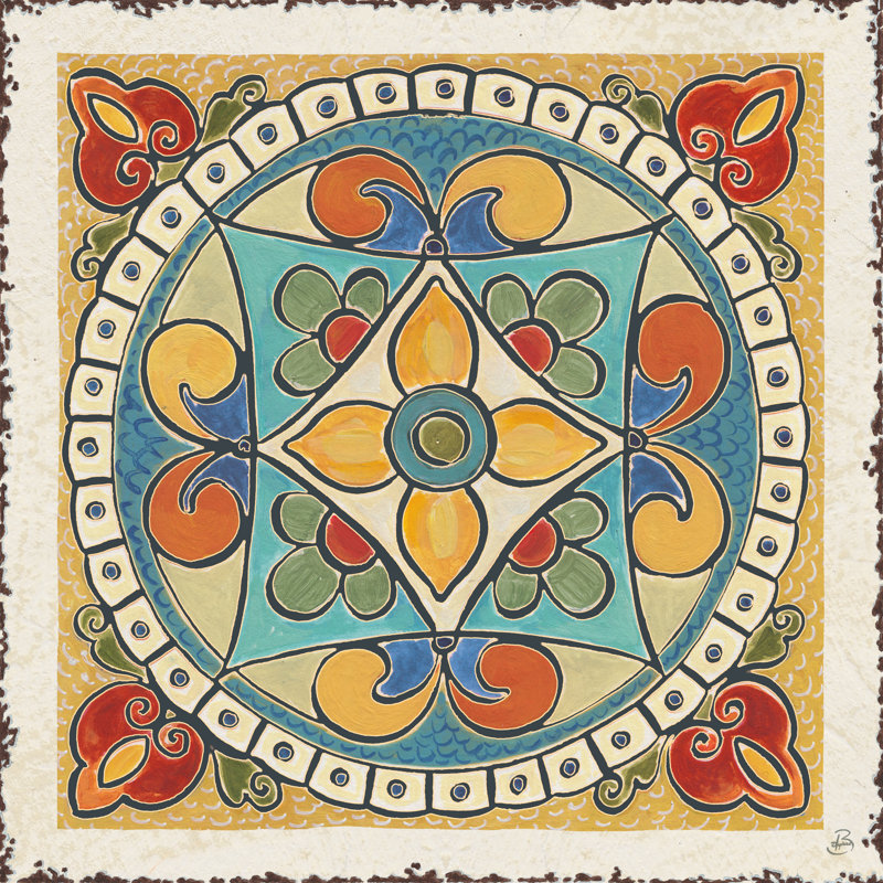 Mediterranean Flair X by Daphne Brissonnet - Wrapped Canvas Painting, 122cm H x 122cm W  