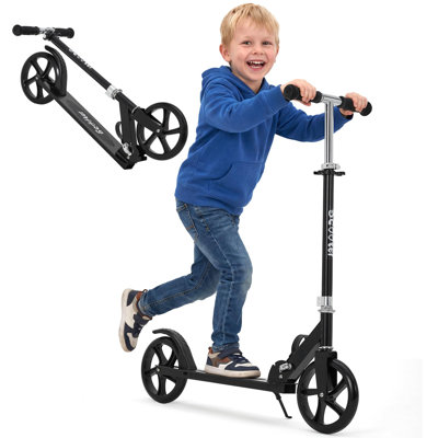Trottinette Kick pour enfants de 6 ans et plus, trottinette légère pliable 8 pouces pour enfants, adolescents et adultes, 3 niveaux réglables