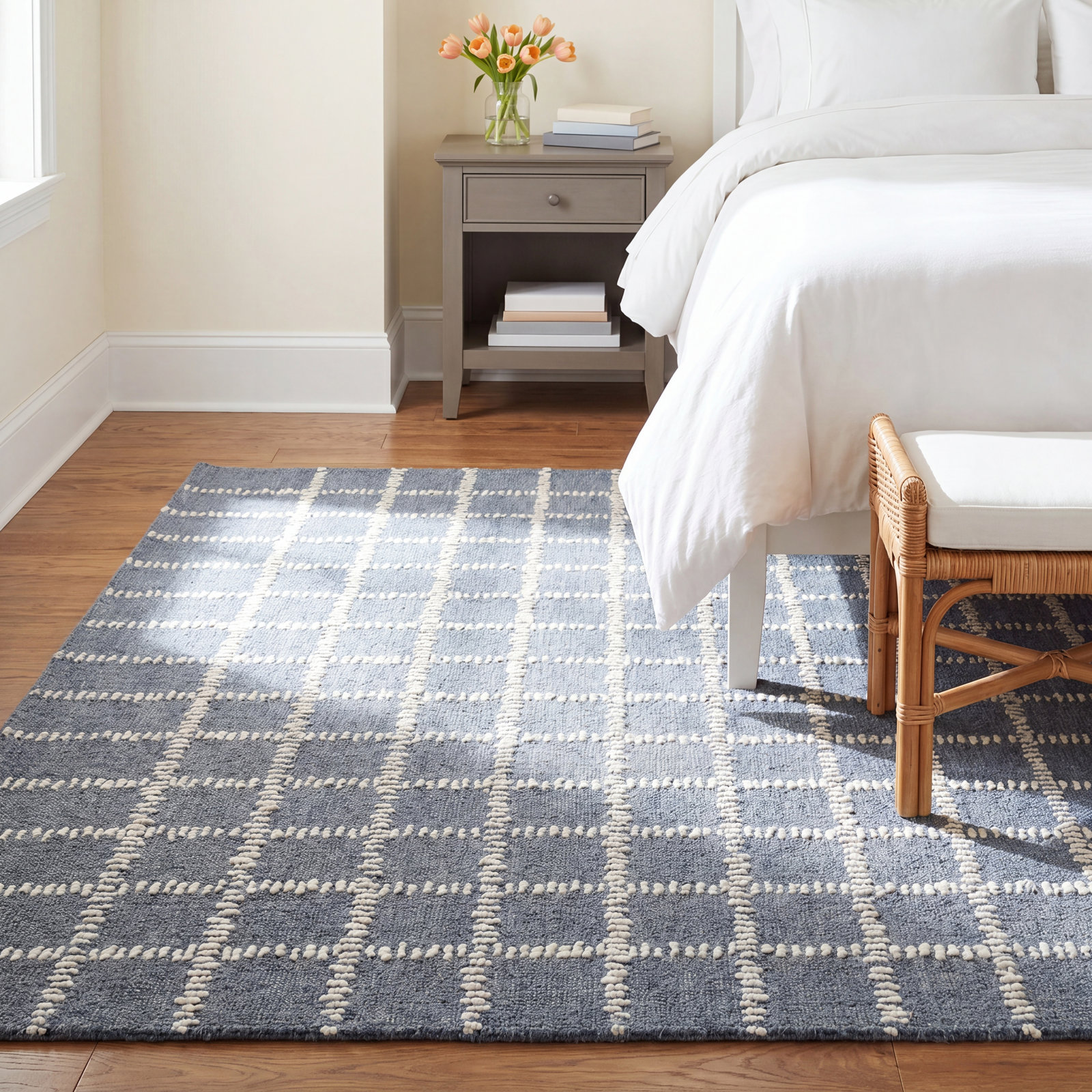 Lanora Hand-Tufted Geometric Wool Rug, Rectangle 9' x 12'