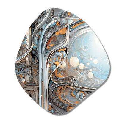 Cromedia - Abstract Spirals Nebula Shape Asymmetric Metal Wall Art