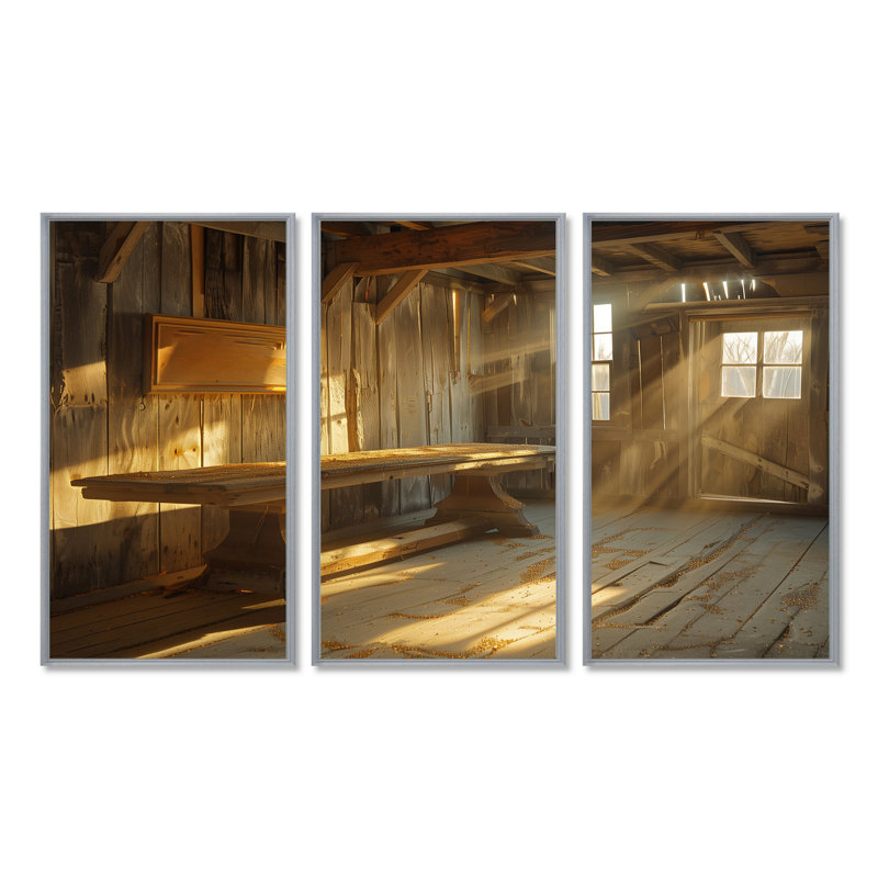 «Brown Rustic Cottage Charm», ensemble de reproductions d'art mural rustique, H 28 po x l 36 po x P 1 po
