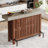 Modern 2-Tier Bar Table Footrest Home Bar Unit Corner Mini Coffee Bar Cabinet Kitchen Pub-1846060482