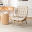 Fauteuil à oreilles capitonné Jeyshan-1672650429