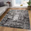 Tapis à motif abstrait gris / noir-799076216
