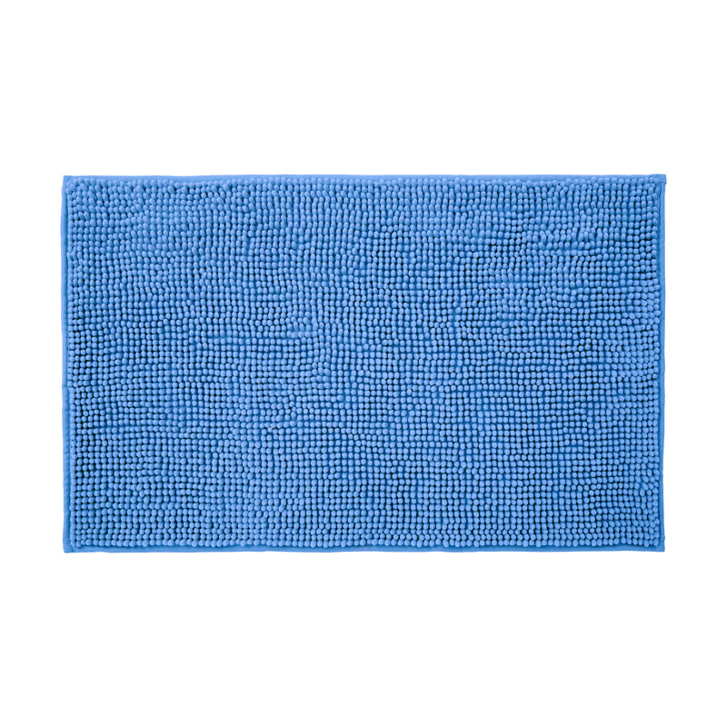 Centreville Chenille Non Slip Bath Mat, Lupin Blue, 90cm L x 60cm W