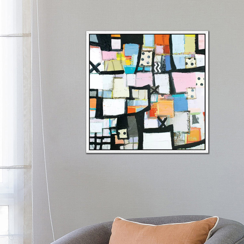 Intertwined by Michelle Daisley Moffitt - Painting on Canvas, 66.04cm H x 66.04cm W x 3.81cm D, White Framed