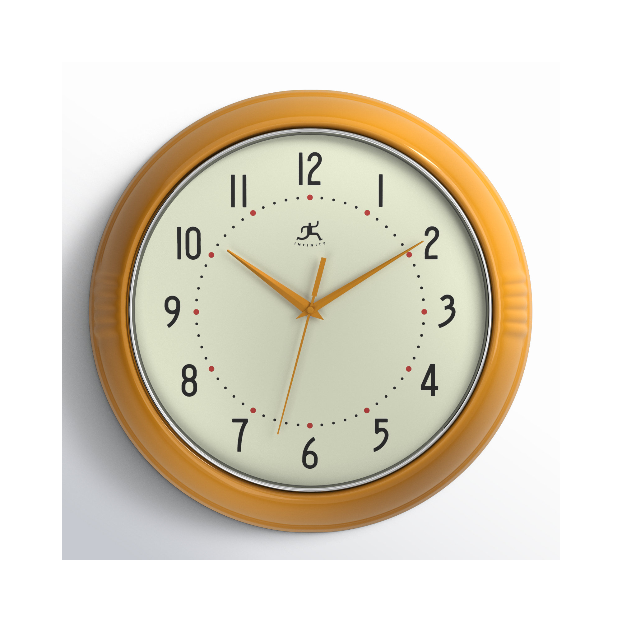 Desdra Metal Wall Clock, Saffron, Medium