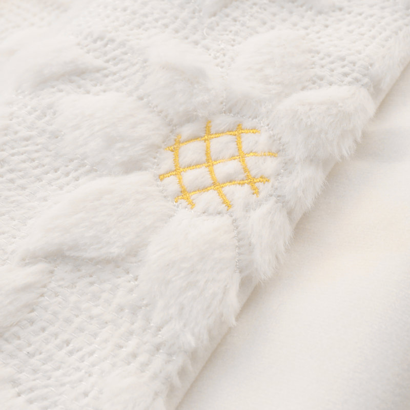 Housses de coussin en jacquard Barossa Design, Rectangle H 12 po x l 20 po, Blanc