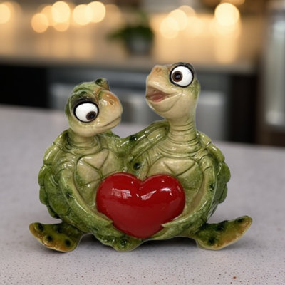 4.5"W Sea Turtle Couple Figurine