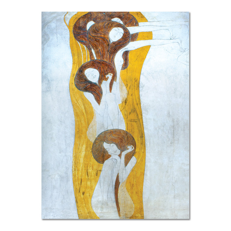 The Arts by Gustav Klimt - No Frame Painting on Plastic / Acrylic, 95cm H x 65cm W