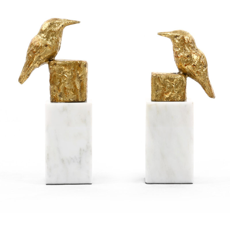 2 Piece Finch Figurine Set