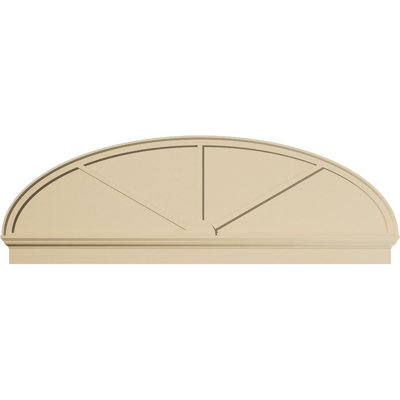 Elliptical Signature Urethane Pediment, Primed Tan