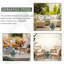 Tabouret de jardin 14 po x 17 po en céramique avec anneaux noués à deux pièces en matériau émaillé robuste, table de bout décorative, collection Home