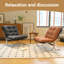 Modern Accent Chair with Metal Frame, Upholstered Soft Cushion for Living Room & Office-460011020