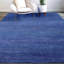 Tapis bleu / mauve de haute qualité noué à la main-69928061