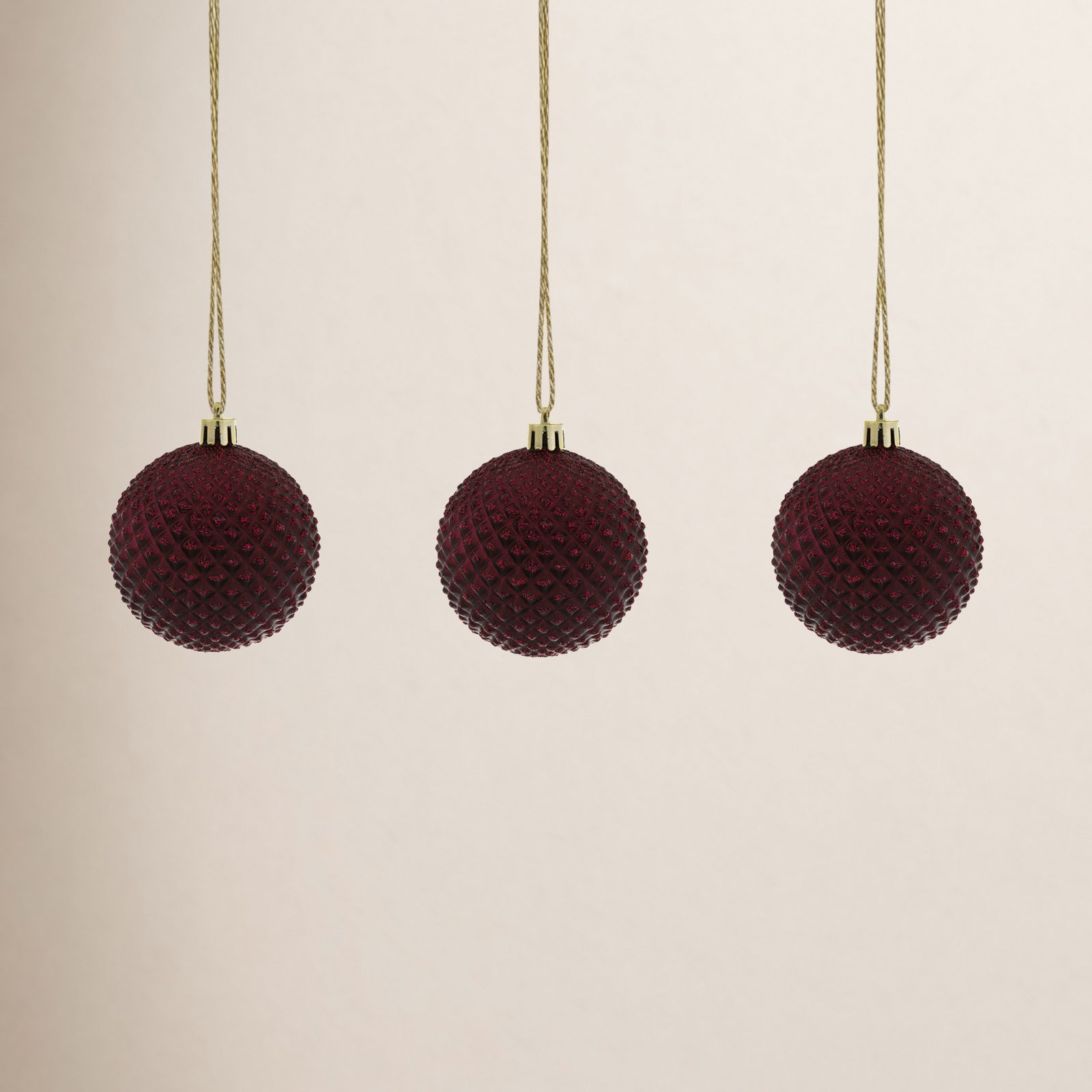 3" Shatterproof Bauble, Wine