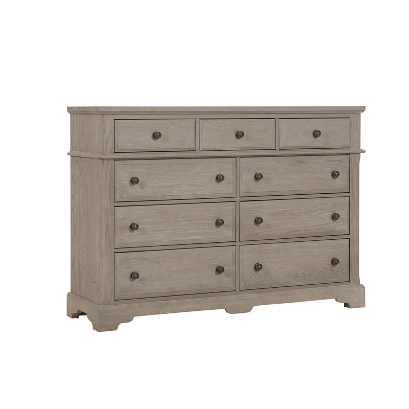 Commode en bois massif Cutlerville Bureau, Gris