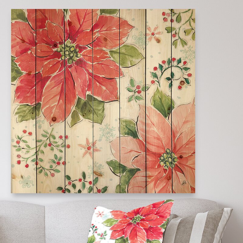 Floral Farmhouse Wall Art - Traditional On Wood Print