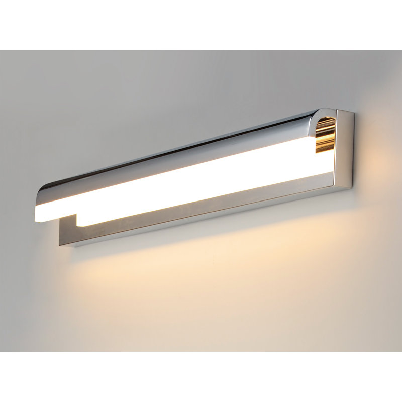 Barre d'éclairage de salle de bain 1 lumière DEL, Chrome poli