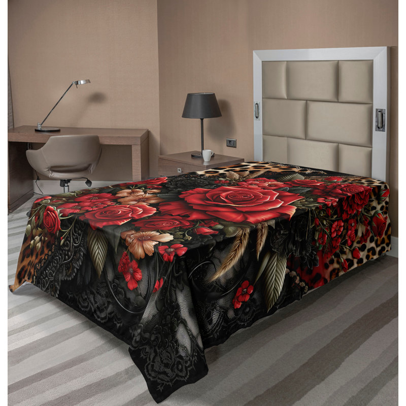 Polyester Floral Flat Sheet, Twin XL Flat Sheet
