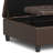 Harrison 40"W Upholstered Large Square Coffee Table Storage Ottoman with Split Lift Top-105374283
