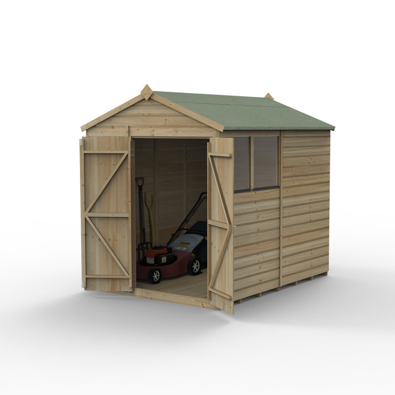 Beckwood 7 ft. 4 in. W x 6 ft. 6 in. D Solid Wood Garden Shed