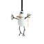 Snowman 5.5'' Handmade Ceramic / Porcelain Snowmen Hanging Figurine Ornament