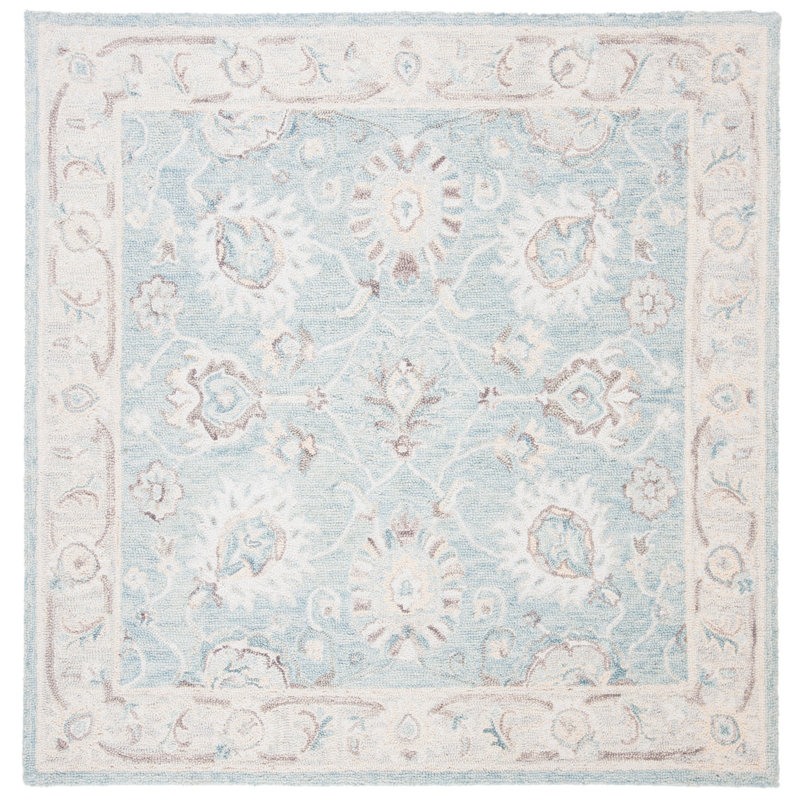 Peele Hand Tufted Wool Oriental Rug, Square 6'