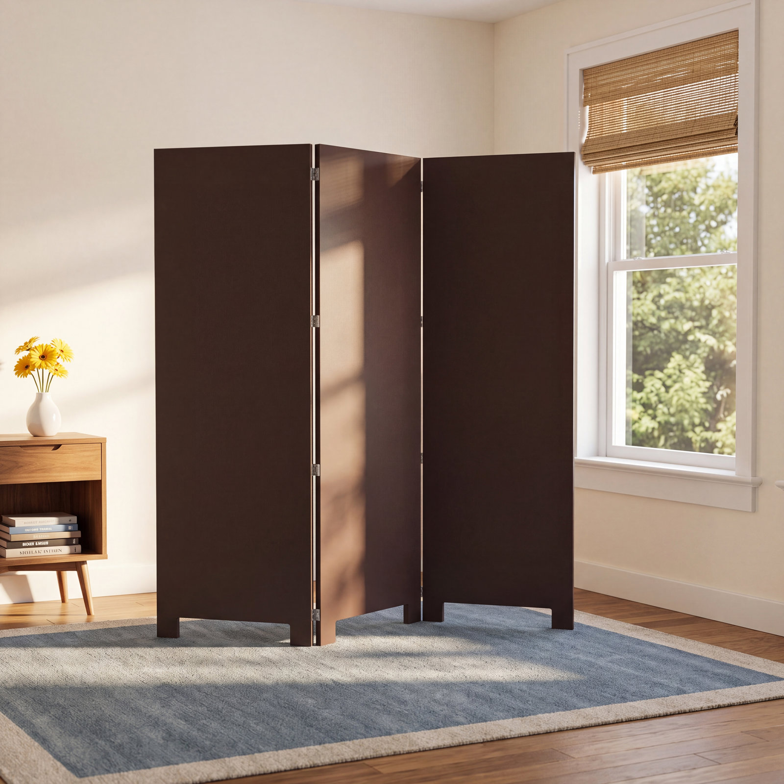 Room Divider Screen, Brown