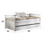 Lit de jour simple en pin massif blanc, capacité de poids de 660 lb en pin