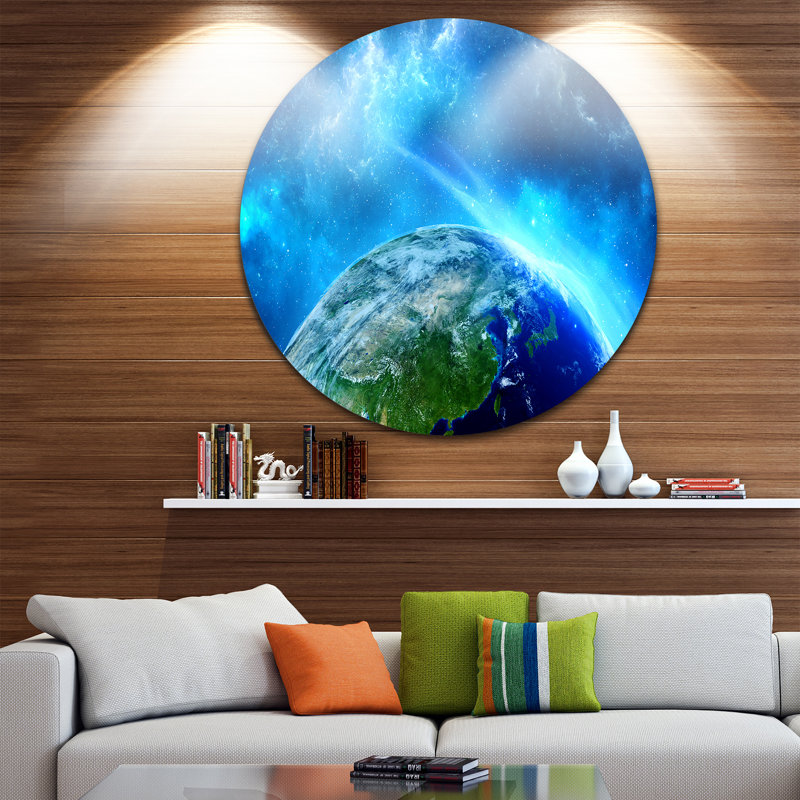 «Earth Earth in Universe», reproduction de photo sur métal, H 23 po x l 23 po x P 1 po