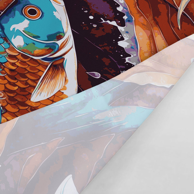 Tapisserie murale Southwestern Animals Fish 27, 88 po x 104 po