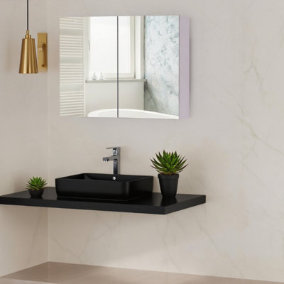 Double Door Wall Mounted Bathroom Mirror
