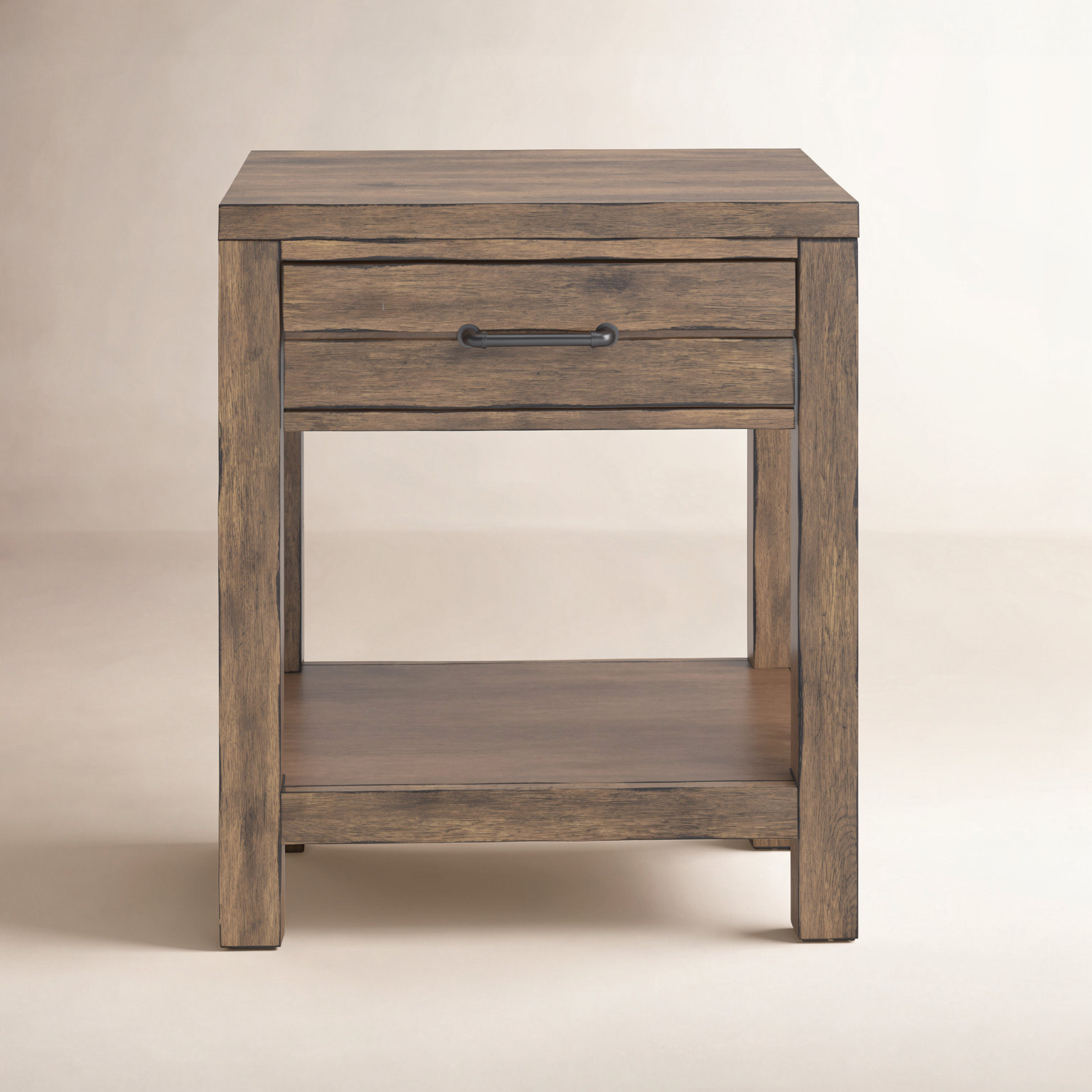 Tyson Solid Wood Nightstand, Tree House Brown