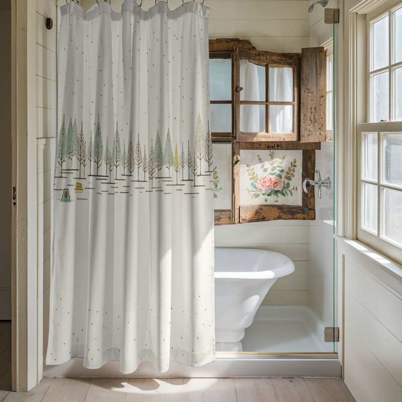 Cosy Nights - Rideau de douche Premium, L 71 po x L 74 po