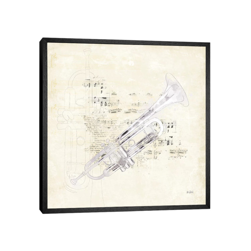 Musical Gift VI by Katie Pertiet - Print on Canvas, 66.04cm H x 66.04cm W x 3.81cm D, Black Framed