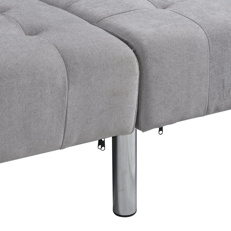 Lit gris avec structure pour un plaisir à long terme Conception à dossier divisé Utilisation polyvalente, Gris clair